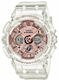Casio G-Shock Limited Analog & Digital Clear Rose Gold Watch GMAS120SR-7A