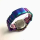 Casio G-Shock DW-5600 Mod rainbow Steel Bezel Bracelet Full Custom Metal