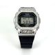 Casio G-Shock DW5600 Mod Custom Metal Patterned Steel Silver Bezel 5600