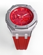 Casioak Mod Custom Metal Watch Casio G-Shock GA-2100-4A Red Dial Red Strap