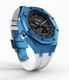 Casioak Mod Custom Watch Casio G-Shock GA-2100 Blue Case White Silicone Strap