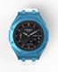 Casioak Mod Custom Watch Casio G-Shock GA-2100 Blue Case White Silicone Strap