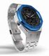 Casioak Mod Custom Watch Casio G-Shock GA-2100 Silver Case & Blue Bezel GA2100