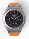 Casioak Mod Custom Watch Casio G-Shock GA-2100 Steel Case Orange Strap GA2100