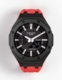 Casioak Mod Watch Casio G-Shock GA-2100 Black Case Red Strap Modded GA2100-1A
