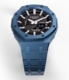 Casioak Mod Watch Casio G-Shock GA-2100 Blue Case Metal Strap Modded GA2100-1A