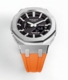 Casioak Mod Watch Casio G-Shock GA-2100 Steel Case Orange Strap GA2100-1A