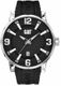 Men's CAT Caterpillar Bold Black And Stainless Rubber Watch NJ14121132
