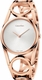 Women's Calvin Klein Round Rose Gold Steel Bangle Watch K5U2M646